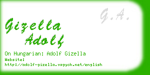 gizella adolf business card